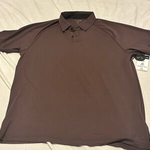 Kenneth Cole Chocolate Brown Men's Performance Polo